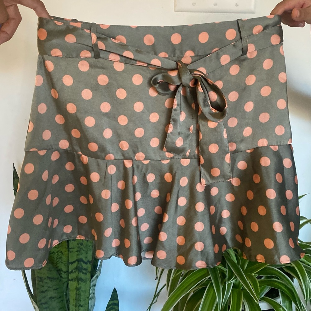 Short/Skirt Zara Dressy Skort Pink Polkadots